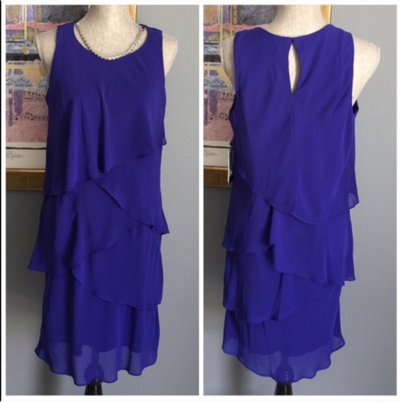 chiffon tiered dress